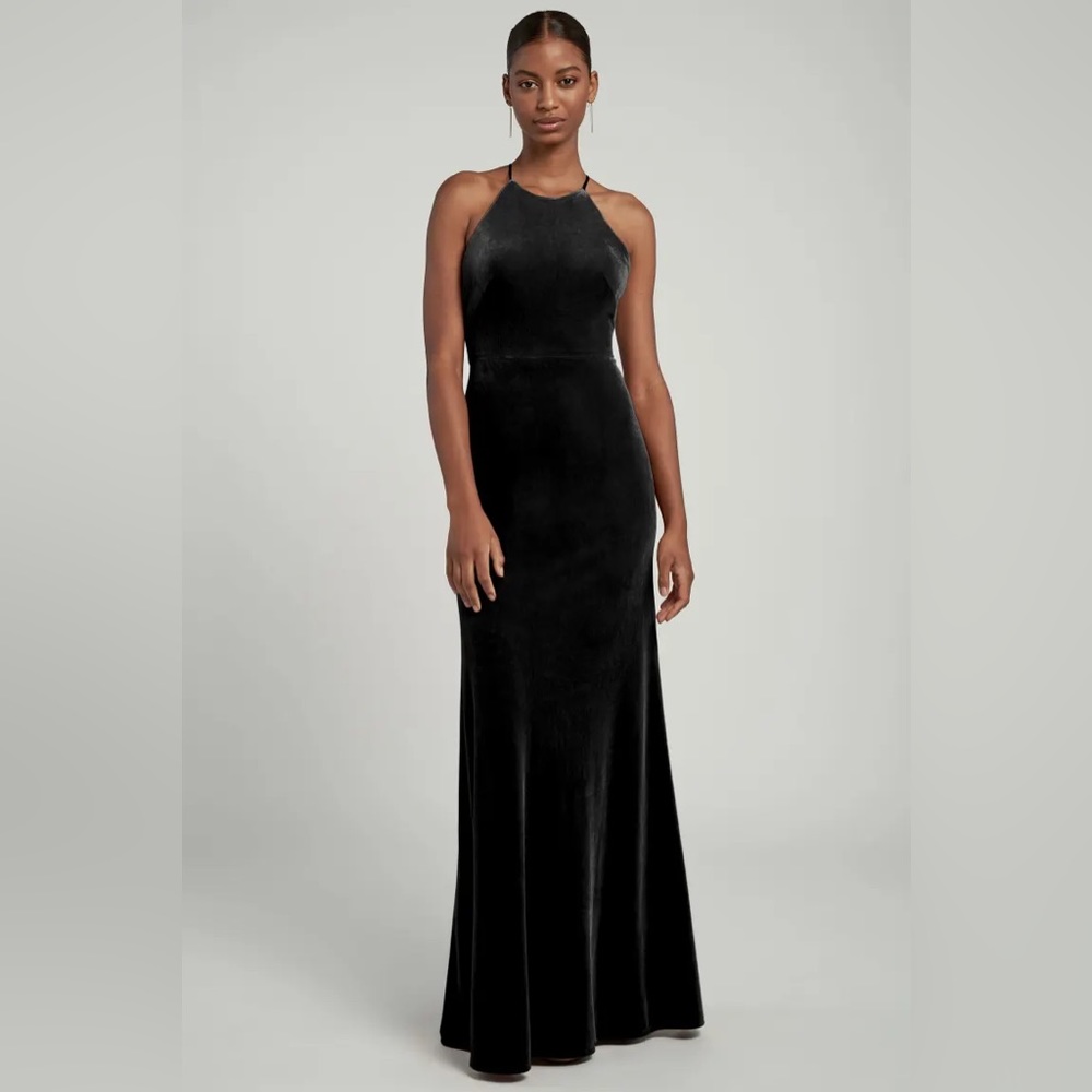 Jenny Yoo black velvet Bailey dress (worn once!)